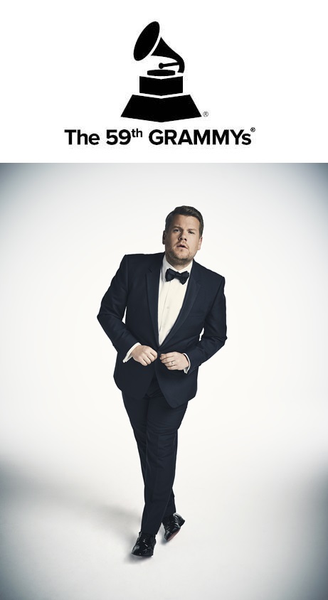 ▲제 59회 그래미 어워드 사회를 맡은 영국 출신 배우 겸 코미디언 제임스 코든(사진=Mnet)