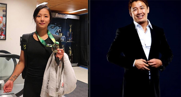 ▲송가연-정문홍(사진=인스타그램, 페이스북)