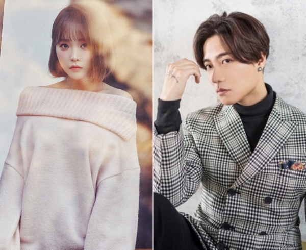 ▲가수 홍진영(좌)과 아웃사이더(사진=각 소속사)