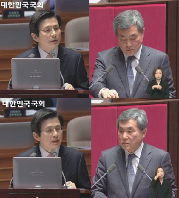 ▲10일 오후 서울 여의도 국회에선 황교안 대통령 관한대행을 대상으로 대정부질문이 이어졌다.(사진=국회방송)