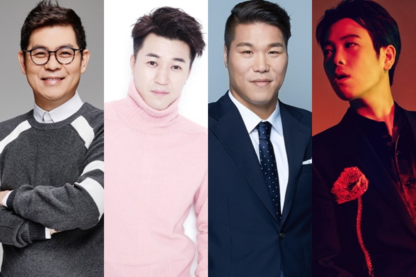 ▲‘요상한 식당’ MC로 확정된 김용만, 서장훈, 김종민, 피오(블락비)(사진=FNC엔터테인먼트, KYT엔터테인먼트, 미스틱엔터테인먼트, 세븐시즌스)