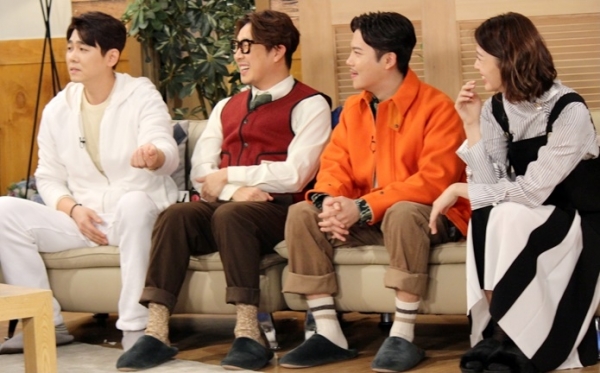 ▲'해피투게더' 녹화 현장. 주황색 옷이 지조(사진=KBS)