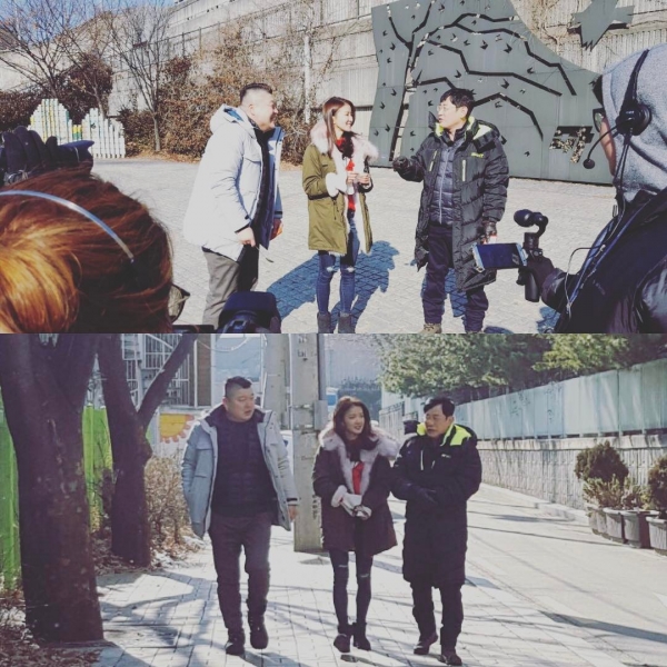 ▲'한끼줍쇼' 촬영 현장(사진=이시영 SNS)