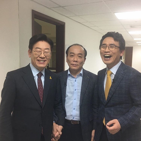 ▲이재명 성남시장, 전원책 변호사, 유시민 작가(사진=이재명 인스타그램)