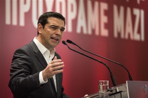 ▲알렉시스 치프라스 그리스 총리가 11일(현지시간) 의회에서 연설하고 있다. 아테네/AP뉴시스