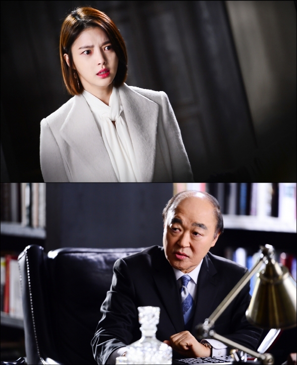 ▲'피고인' 나연희 역의 배우 엄현경, 차영운 역의 배우 장광(사진=SBS)