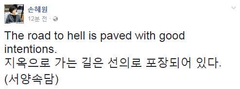 ▲손혜원 더불어민주당 의원(사진=손혜원 페이스북)