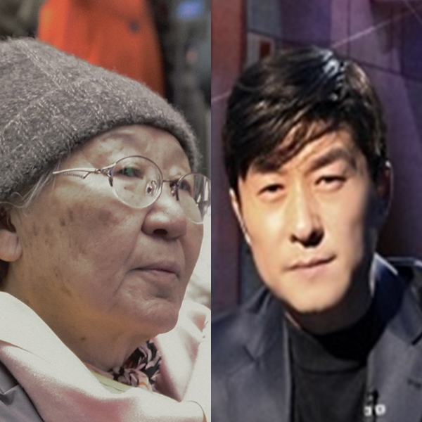 ▲길원옥 할머니, '그것이 알고싶다' 김상중(출처=영화사 그램, SBS '그것이 알고싶다')