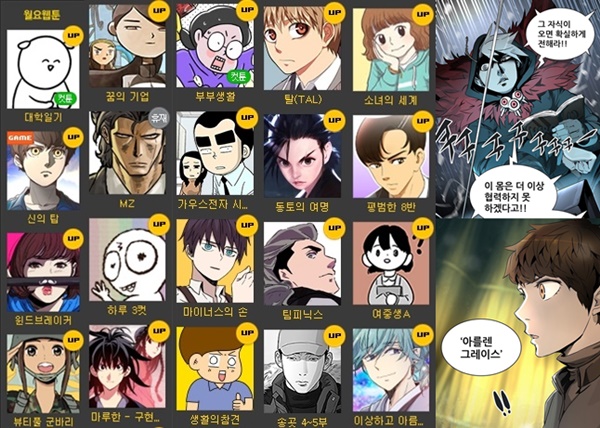 (▲네이버 월요일 웹툰 '신의탑' 캡처)