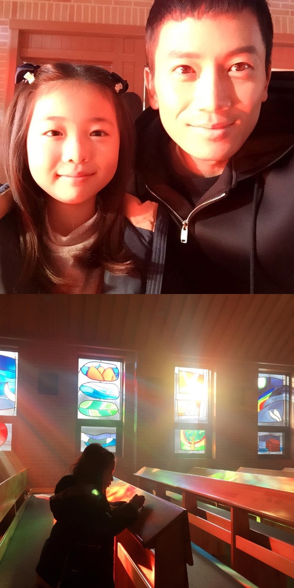 ▲배우 신린아, 지성(사진=지성 인스타그램)