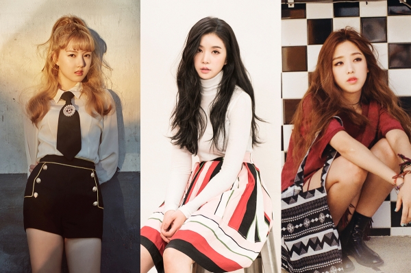 ▲예린, 차오루, 키썸(사진=페이브엔터테인먼트)