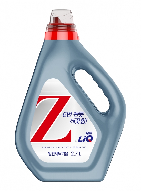 ▲생활뷰티기업 애경의 스마트 액체세제 '리큐'(LiQ)에서 세척력을 극대화한 '리큐 Z(제트)'를 출시했다.(사진제공=애경)