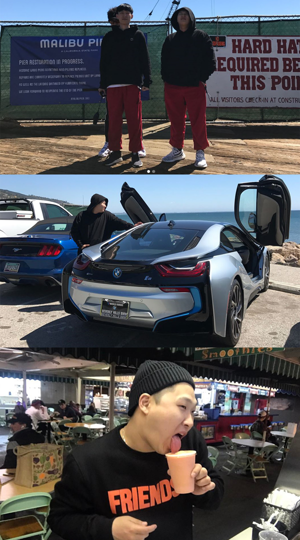 ▲스윙스가 열애설 당일인 24일 오후(한국시간) 미국 LA에서의 일상을 전했다.(사진=인스타그램)