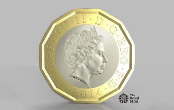 ▲28일(현지시간) 발행되는 영국의 새 1파운드짜리 동전. 출처 = 영국 조폐공사