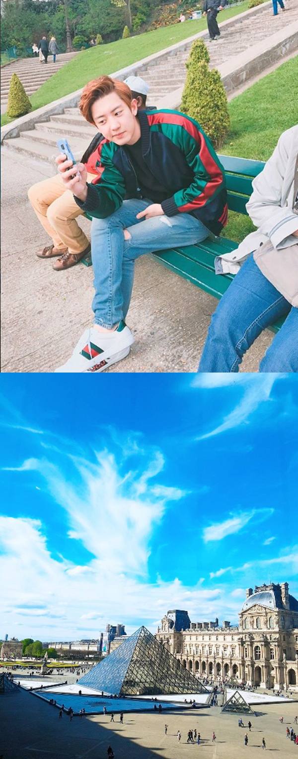 ▲30일(한국시간) 엑소 찬열이 프랑스에서의 근황을 전했다.(사진=인스타그램)