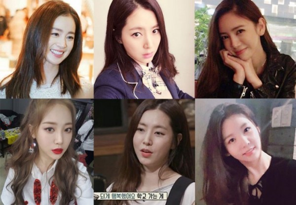 (출처=(왼쪽부터 시계방향으로)보니아 공식 SNS, 한채아, 이태임, 레이나, tvN, 유라 SNS))