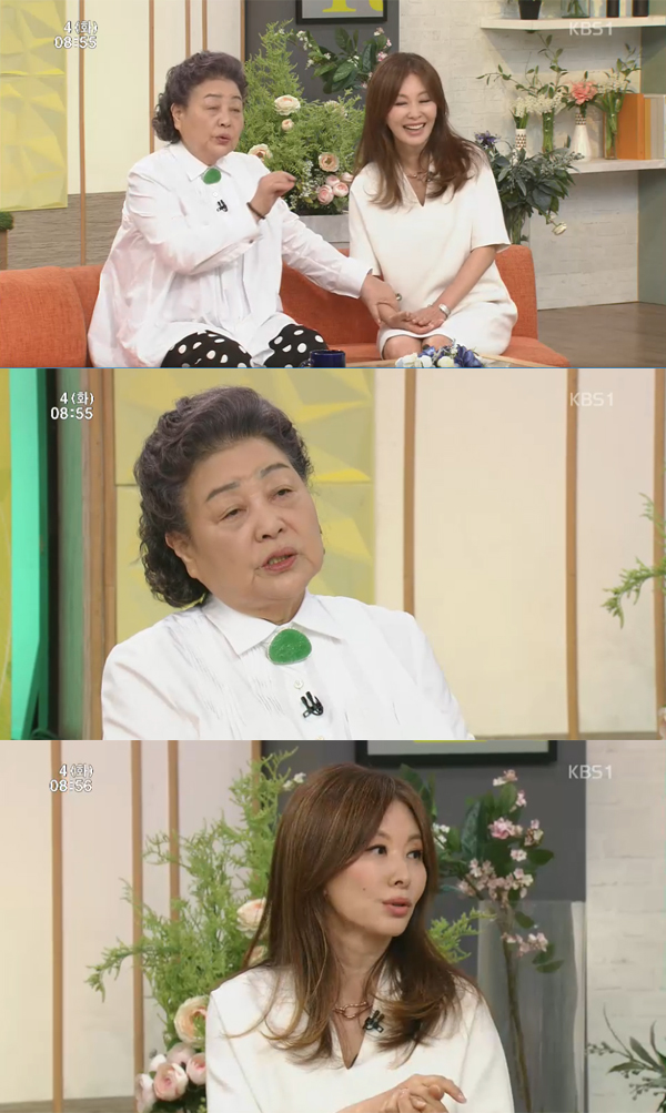 ▲'아침마당' 강부자 이미숙(사진=KBS1)