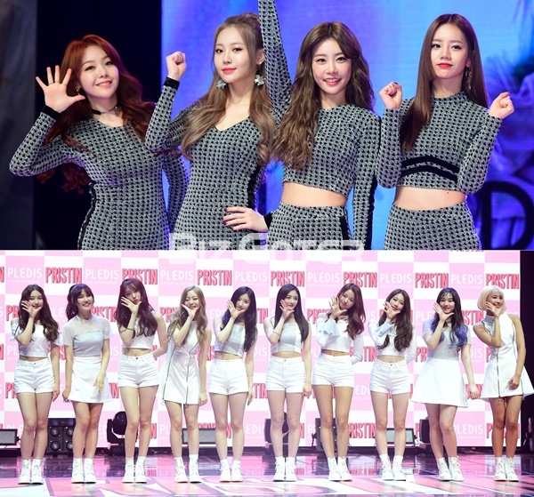 ▲걸그룹 걸스데이(위쪽)와 프리스틴(사진=윤예진 기자 yoooon@)