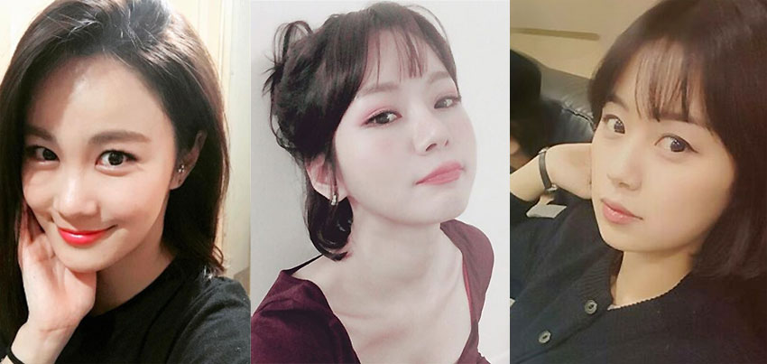 (출처=(왼쪽부터) 김지민, 맹승지, 구혜리 SNS)