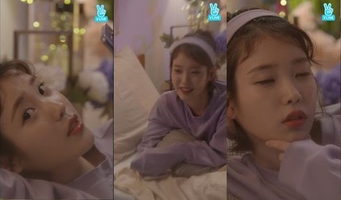 ▲가수 아이유(사진=V앱)