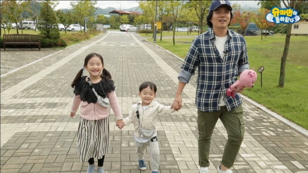 ▲이범수, 소다 남매(출처=KBS2 '해피선데이-슈퍼맨이 돌아왔다')