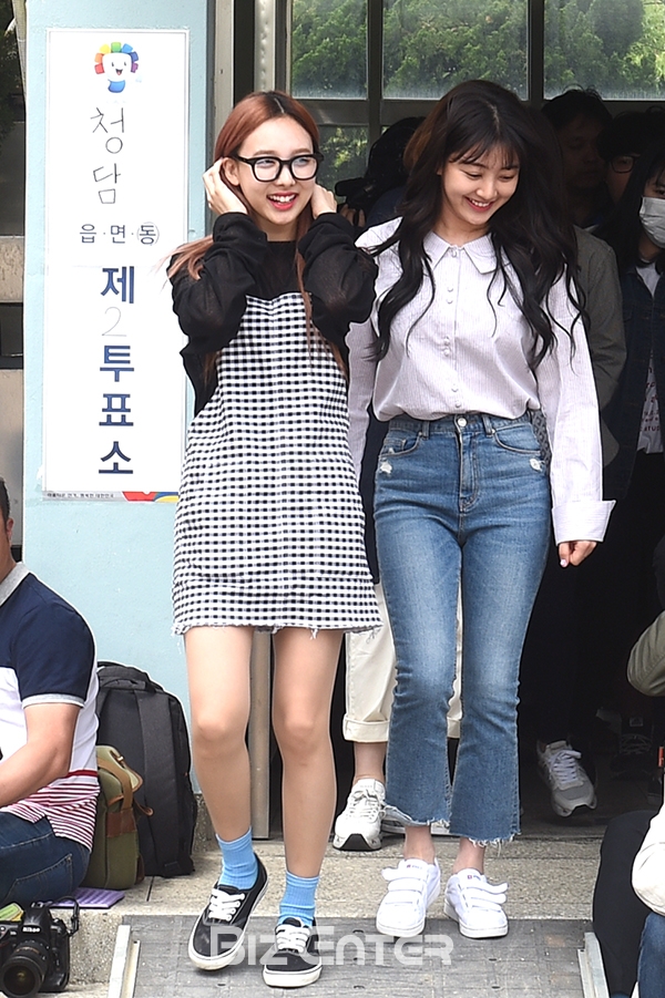 ▲트와이스 지효, 나연(사진=윤예진 기자 yoooon@)