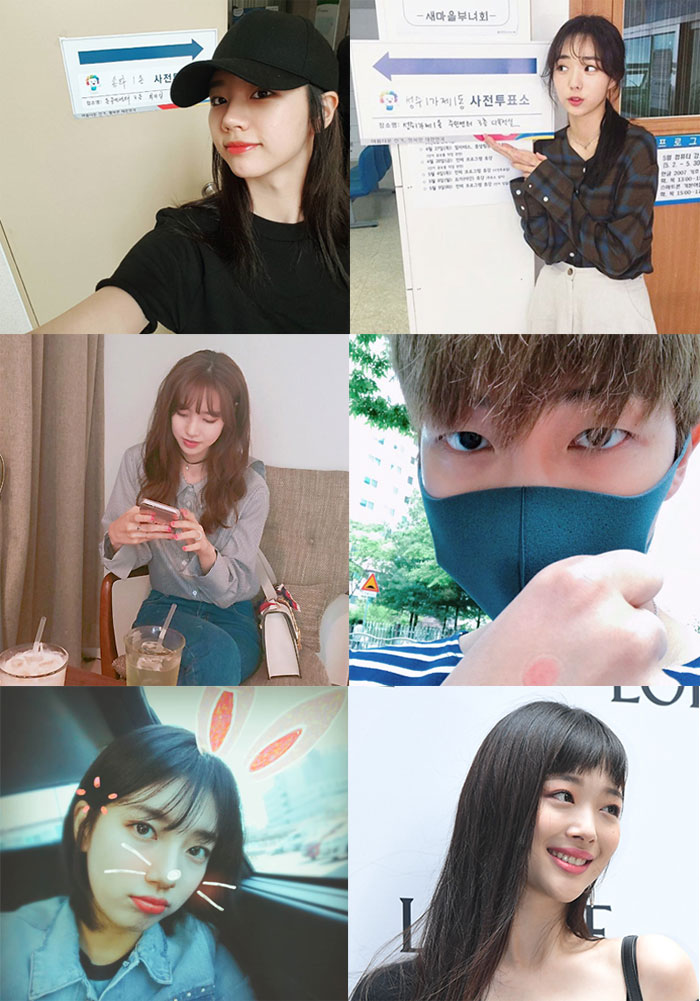 (출처=(왼쪽부터 시계방향)혜리, 채수빈, 방탄소년단 SNS, 이투데이 DB, 수지, 진세연 SNS)