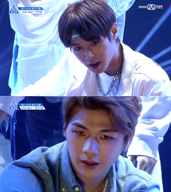 ▲박지훈(위쪽), 강다니엘(사진=Mnet '프로듀스101 시즌2')