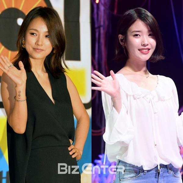 ▲이효리, 아이유(출처=비즈엔터)