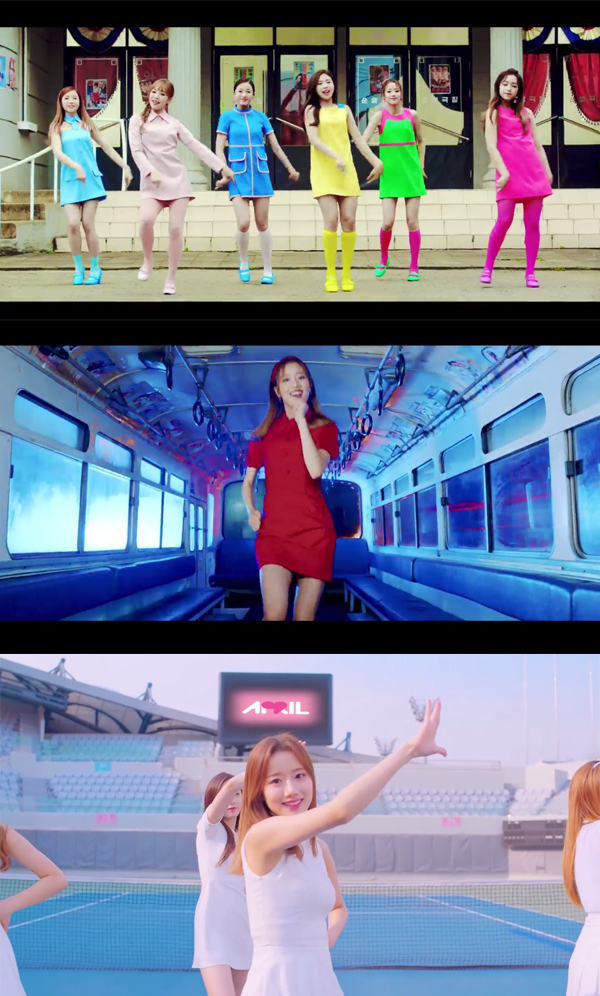 ▲에이프릴 'Mayday', '따끔' 뮤직비디오 캡처(사진=DSP 미디어)