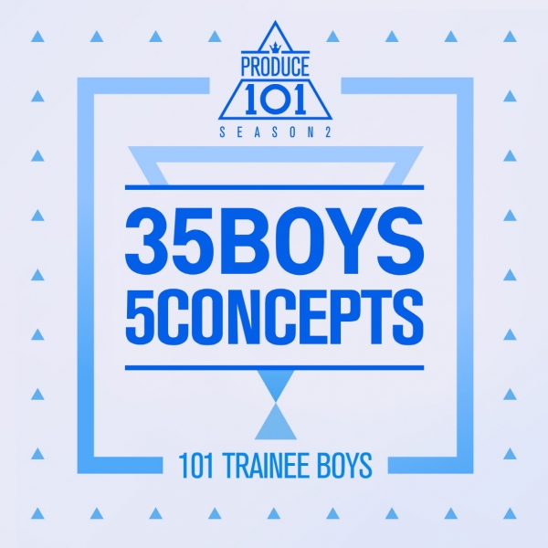 ▲‘프로듀스101 시즌2’ 콘셉트 평가 5곡 앨범 커버 (사진=CJ E&M)