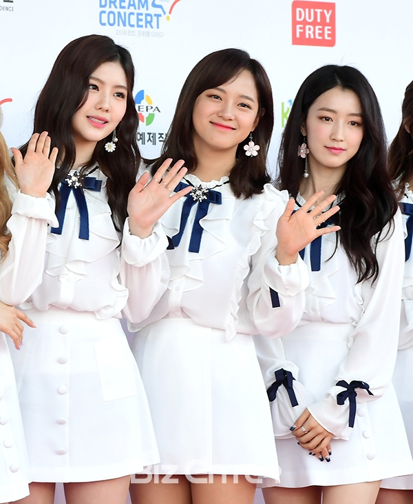 ▲(왼쪽부터)구구단 혜연, 세정, 하나(사진=윤예진 기자 yoooon@)