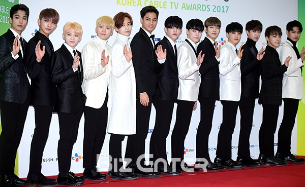 ▲그룹 세븐틴(사진=윤예진 기자 yoooon@)