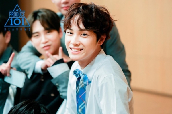 ▲'프로듀스101 시즌2'에 출연하며 인기를 얻은 크래커엔터테인먼트 소속 연습생 주학년(사진=Mnet)