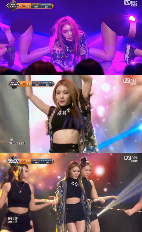 ▲엠카운트다운 청하(사진=Mnet)