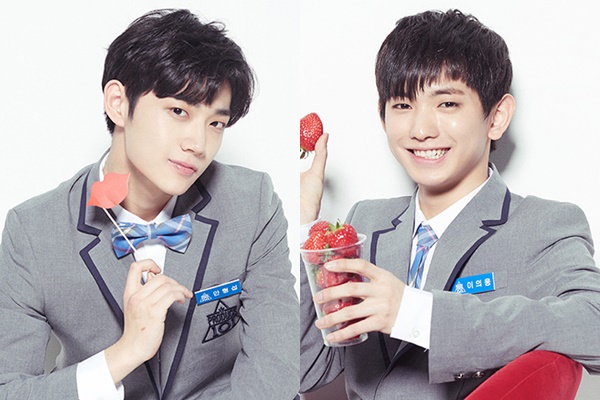 ▲위에화 엔터테인먼트 코리아 소속 연습생 안형섭, 이의웅(사진=Mnet)
