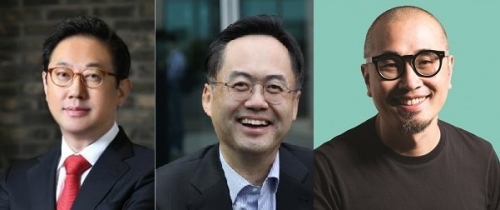 ▲안건준 크루셜텍 회장(왼쪽부터), 정준 쏠리드 대표, 김봉진 우아한형제들 대표. 