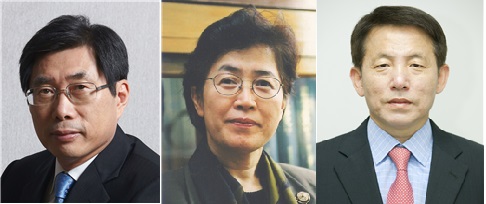 ▲왼쪽부터 박상기 법무부 장관 후보자, 박은정 국민권익위원장, 이진규 미래부 1차관