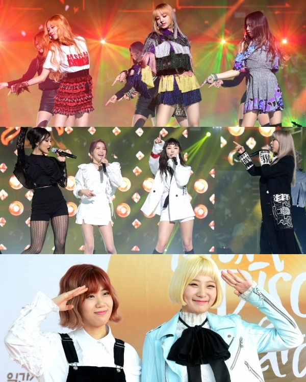 ▲'음악중심' 마마무·블랙핑크·볼빨간사춘기(출처=비즈엔터)