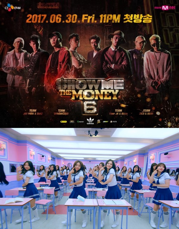 ▲Mnet '쇼미더머니6'(위), '아이돌학교'(사진=Mnet)