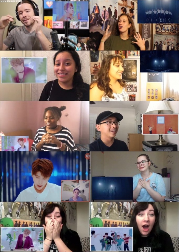 ▲보이그룹 VAV 신곡에 대한 해외 팬들의 리액션 비디오 (사진=A Team)