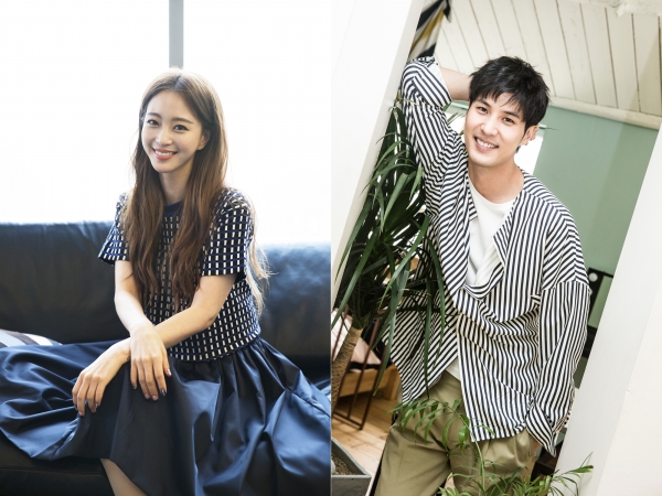 ▲배우 한예슬(왼쪽)과 김지석(사진=각 소속사)