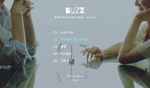 ▲밴드 버즈 첫 미니음반 트랙리스트(사진=산타뮤직)