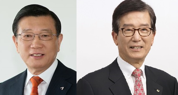 (사진= 박삼구 금호아시아나그룹 회장(좌), 이동걸 KDB산업은행 회장(우))