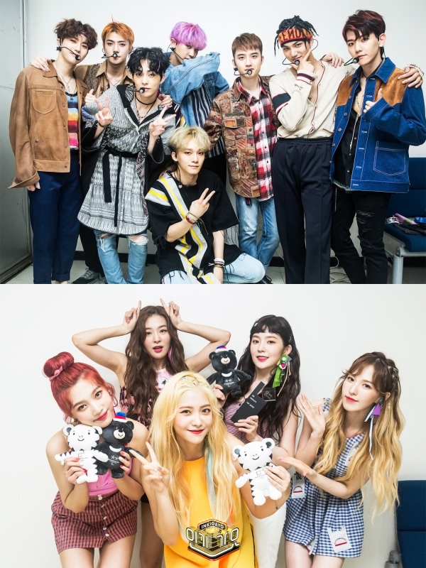 ▲엑소, 레드벨벳(사진=SBS)