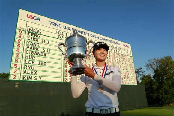 ▲US여자오픈에서 우승하며 세계랭킹 4위에 오른 박성현. 사진=LPGA