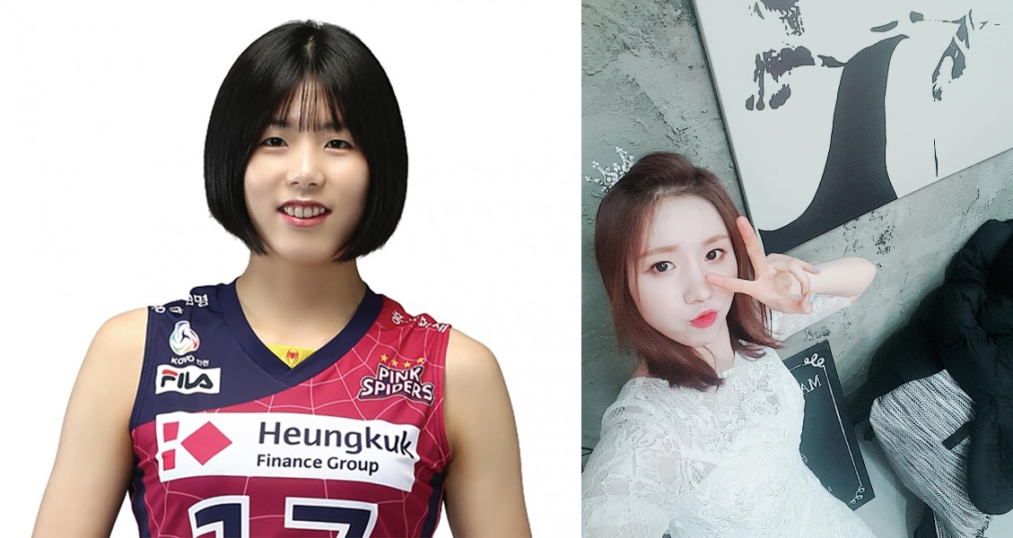 (출처=흥국생명 핑크스파이더스 공식사이트 및 러블리즈 인스타그램)