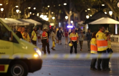 ▲스페일 바르셀로나에서 17일(현지시간) 차량 테러가 발생했다. (AP/연합뉴스)