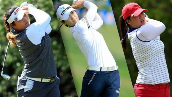 ▲아리야 주타누간, 박성현, 에인절 인(왼쪽부터)사진=LPGA 