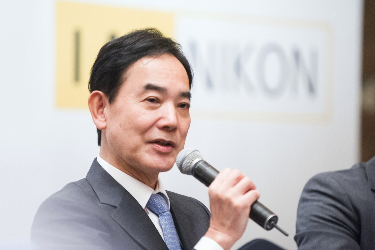 ▲니콘 그룹 우시다 카즈오(牛田一雄) 사장(사진제공 니콘이미징코리아)